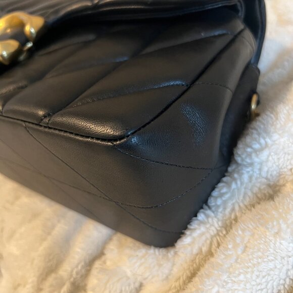 COACH Tabby 26 Quilted Shoulder Crossbody Bag CP150 Black w/ Brass + Dust Bag - Picture 7 of 15